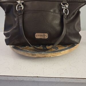 Liz Claiborne Dark Brown Leather Shoulder Bag